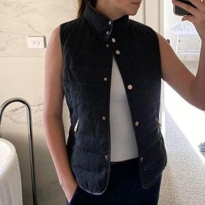 Massimo Dutti Quilted Grey Flannel Vest